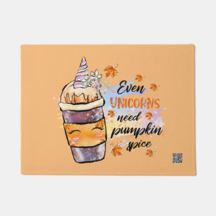 Felpudo Incluso Unicornios Necesitan Especias De Calabaza