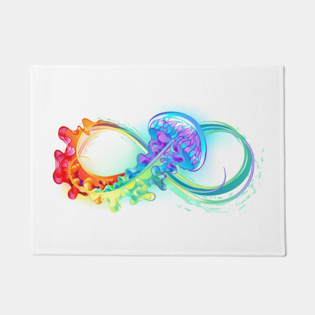 Felpudo Infinidad con las medusas del arcoiris (Anverso)