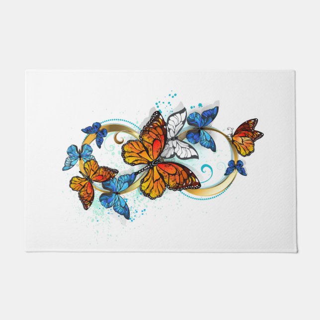 Felpudo Infinidad de Mariposas Monarca (Anverso)