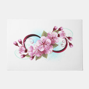 Felpudo Infinito con las flores de flores de Sakura Blosso