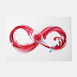Felpudo Infinito con vino Rojo