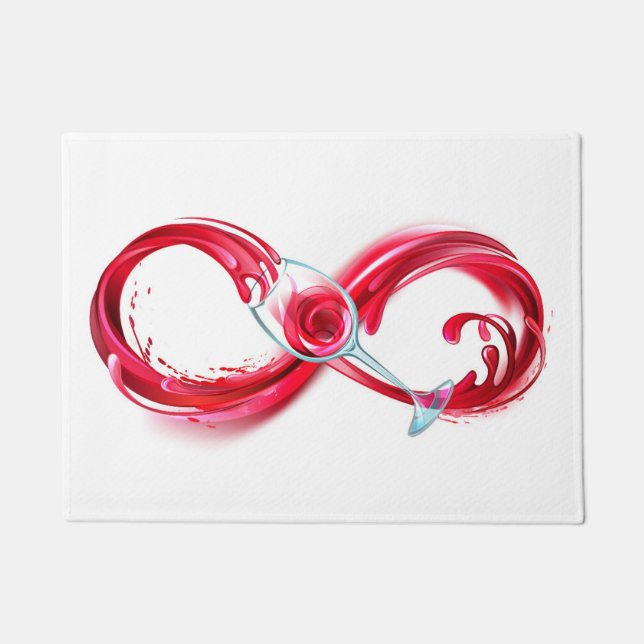 Felpudo Infinito con vino Rojo (Anverso)