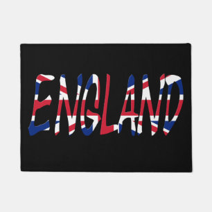 Felpudo Inglaterra sobre la bandera de la Unión Jack dmt
