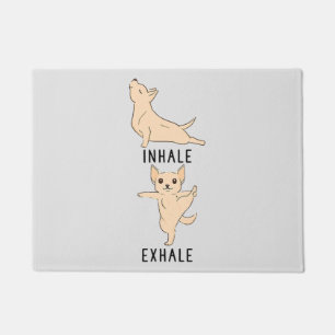Felpudo inhalación exhale chihuahua perro yoga