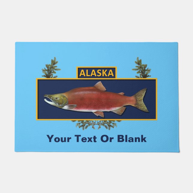 Felpudo Insignia de pescador de combate Alaska (Anverso)