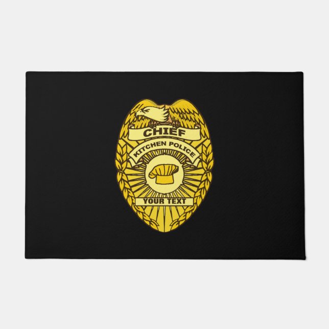 Felpudo Insignia Del Jefe De La Policía De Cocina (Anverso)