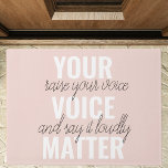 Felpudo Inspiración en tu cita de motivación de Voice Matt<br><div class="desc">Inspiración en tu cita de motivación de Voice Matter</div>