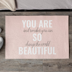 Felpudo Inspiración, Eres Tan Hermosa Cita Positiva
