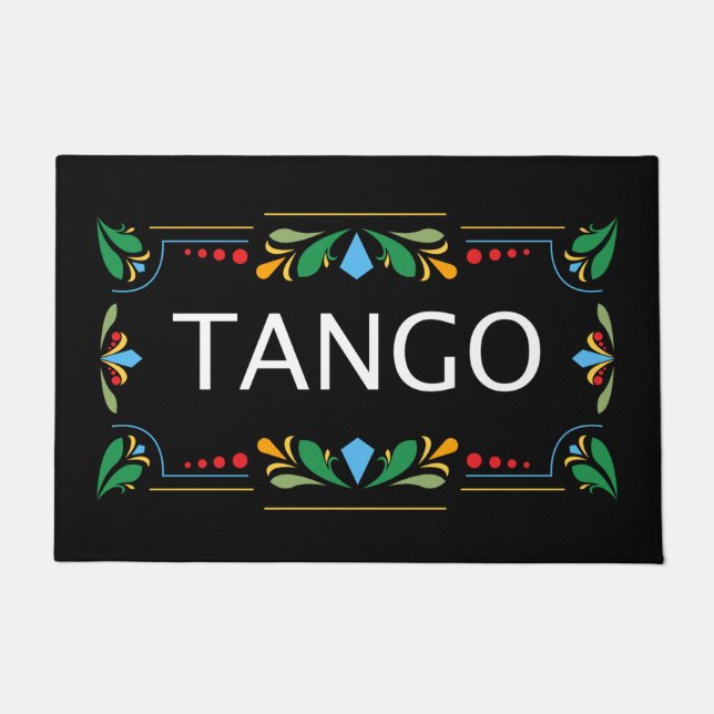 Felpudo Inspirado el Tango Fileteado Porteno argentino (Anverso)