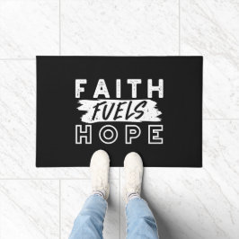 Felpudo Inspirational Faith Quote – Faith Fuels Hope