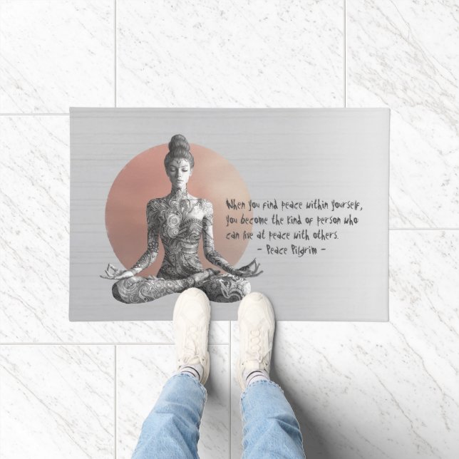 Felpudo Instructor de Meditación de Yoga Reiki Master Lotu (Interior)