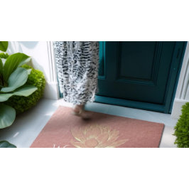 Felpudo Instructor de Meditación YOGA Bienvenido Rosa Gold