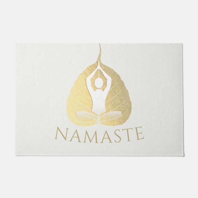Felpudo Instructor de yoga Bienvenido meditación Pose Bodh (Anverso)