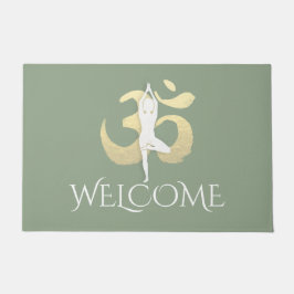 Felpudo Instructor de yoga símbolo de Meditación de bienve