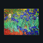 Felpudo Irises de Vincent Van Gogh<br><div class="desc">Vincent Van Gogh Irises . Pintado en 1889, es uno de los cuadros que creó en el asilo de Saint Paul-de-Mausole en Saint-Rémy-de-Provence en Francia. Es una pintura al óleo. Esta bonita pintura al paisaje artístico representa un campo de flores de iris. Vincent Van Gogh era un artista famoso. Era...</div>