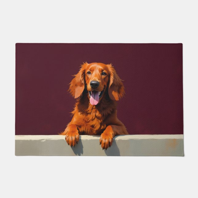Felpudo Irish Red Setter Doormat Art (Anverso)