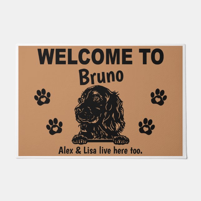 Felpudo Irish Red Setter Personalized Door Mat Doormat  (Anverso)