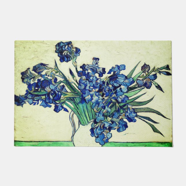 Felpudo Irrisas de época (1890) por Vincent Van Gogh  (Anverso)