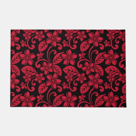 FELPUDO ISLAND PLUMERIA (NEGRO/ROJO)