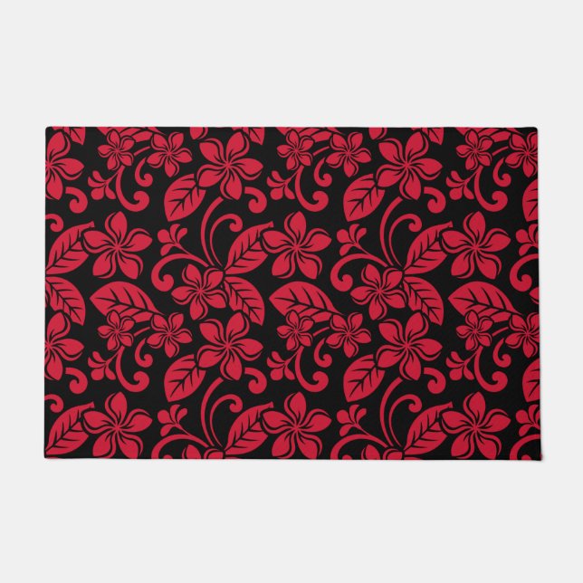 FELPUDO ISLAND PLUMERIA (NEGRO/ROJO) (Anverso)