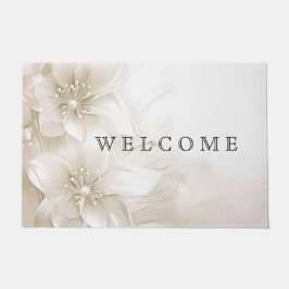 Felpudo Ivory White Flowers Doormat