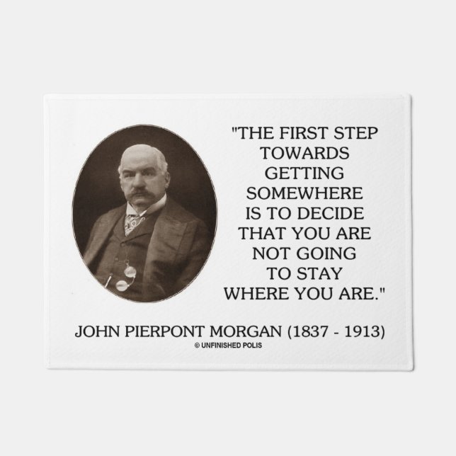 Felpudo J.P. Primer paso de Morgan hacia conseguir en (Anverso)