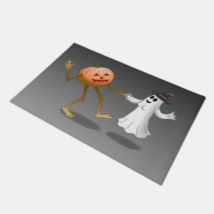 Felpudo Jack O'lantern bailando con el fantasma