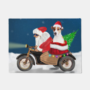 Felpudo Jack Russell Dog Navidades Santa Claus