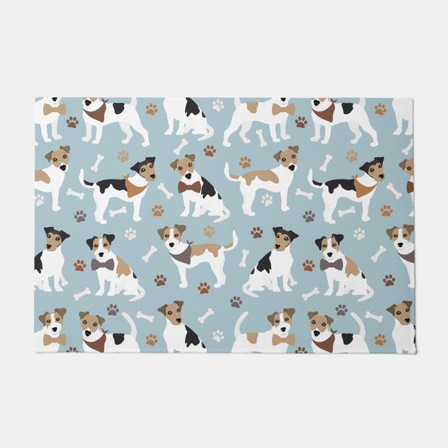 Felpudo Jack Russell Terrier Paws and Bones (Anverso)