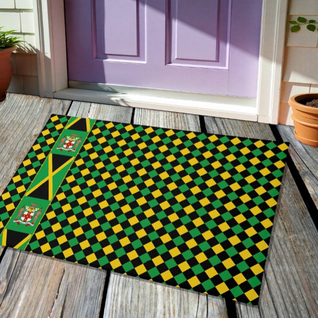 Felpudo Jamaica House Mat, Patriótico, Bandera Jamaiquina (Subido por el creador)