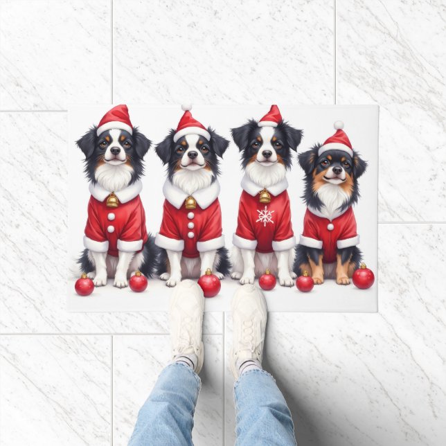 Felpudo Japanese Chin Christmas Dress Santa Hat (Interior)