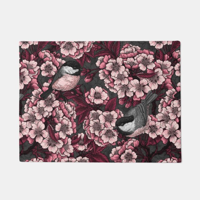 Felpudo Jardín de cerezas nocturnas (Anverso)