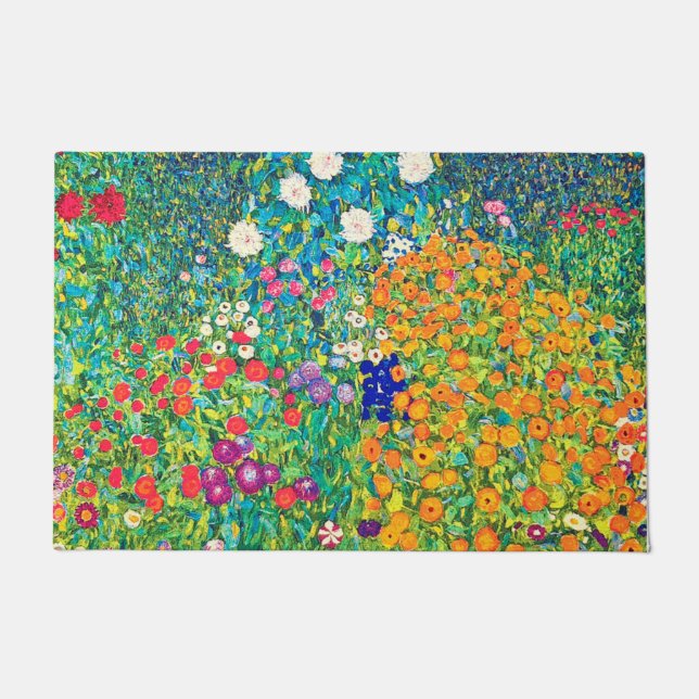 Felpudo Jardín de flores, Gustav Klimt (Anverso)