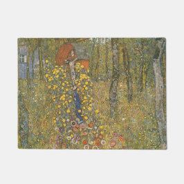 Felpudo Jardín de granja con crucifijo (por Gustav Klimt)
