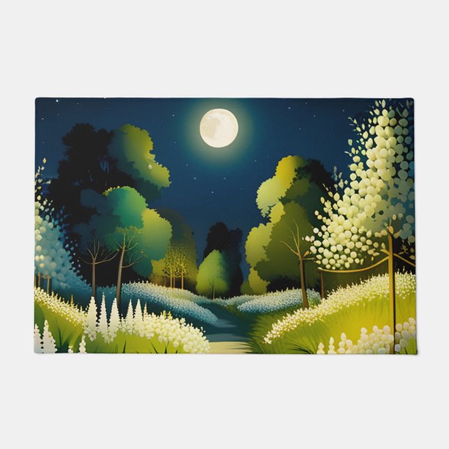 Felpudo Jardín Mágico de la Luz de la Luna (Anverso)