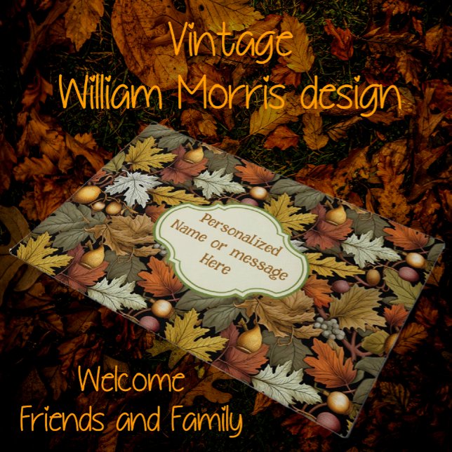 Felpudo Jardinero otoñal personalizado de William Morris (Personalize it!)