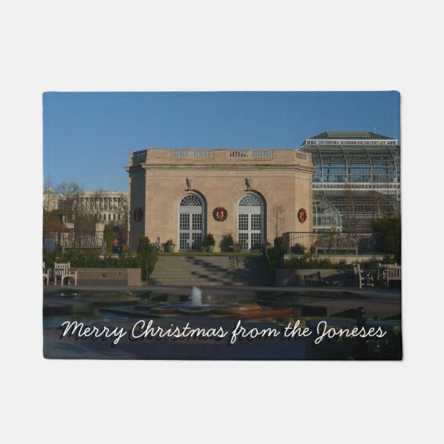 Felpudo Jardines botánicos para Navidades en Washington DC (Anverso)