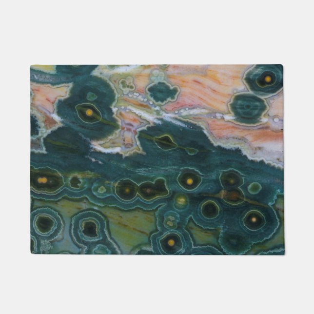 Felpudo Jasper Oceánico de Manchas Verdes (Anverso)