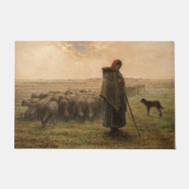 Felpudo Jean-Francois Millet - Pastora y rebaño 1865