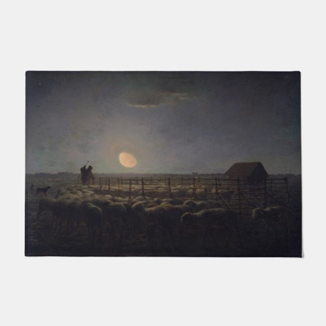 Felpudo Jean-Francois Millet - Sheepfold, luna 1860 (Anverso)