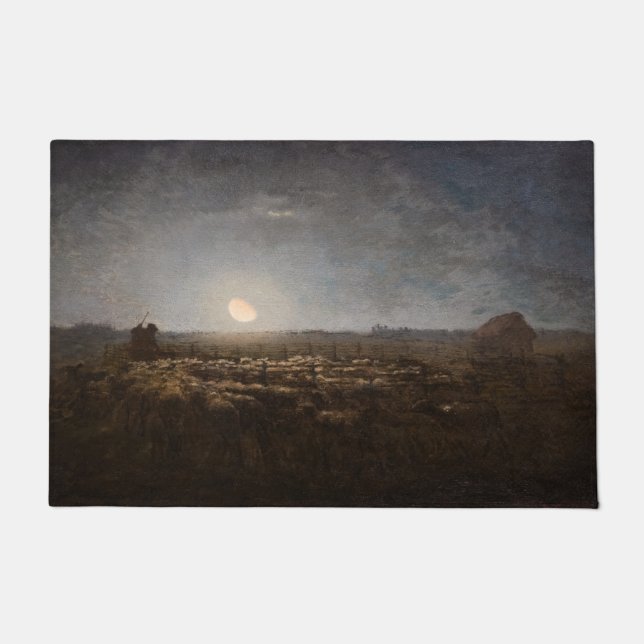 Felpudo Jean-Francois Millet - Sheepfold, luna 1872 (Anverso)
