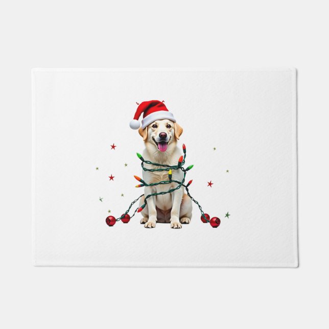 Felpudo Jersey Navideño Feo Perro Boxer Blanco Divertido  (Anverso)