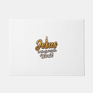 Felpudo Jesus Luz del Mundo Vela Cristiana Vector_1