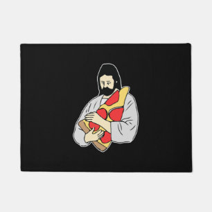 Felpudo Jesús Pizza Navidades Divertidos Amantes de la Co