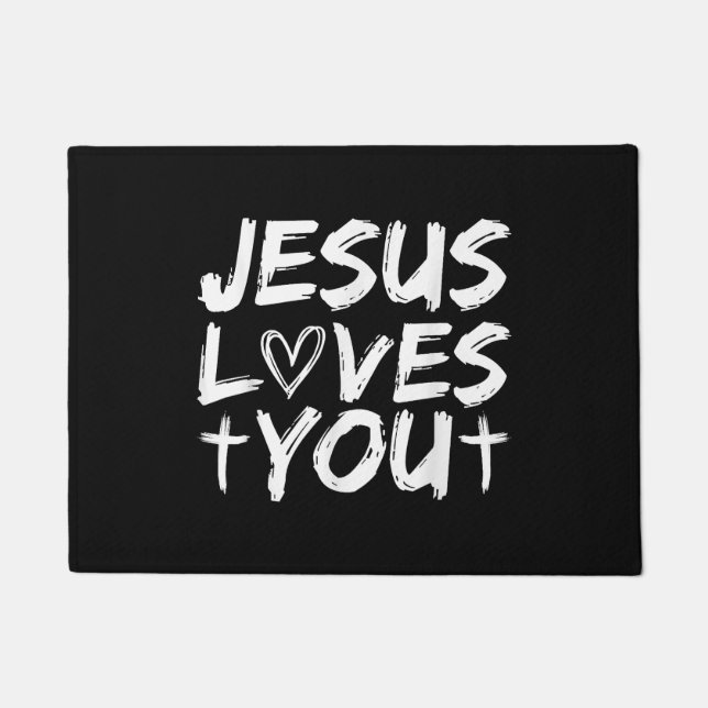 Felpudo Jesús Te Ama Yo Jesús (Anverso)