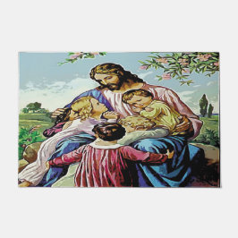 Felpudo Jesús y los niños Doormat