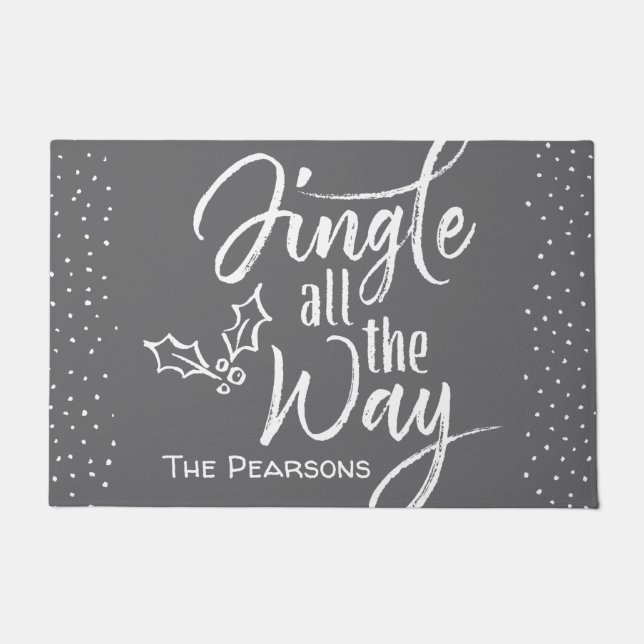 Felpudo Jingle All Way - Navidades personalizados (Anverso)
