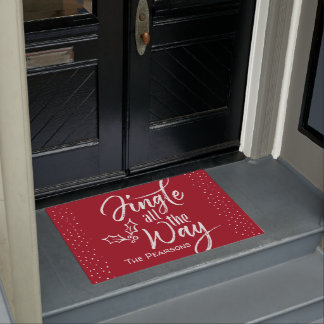 Felpudo Jingle All Way - Navidades personalizados