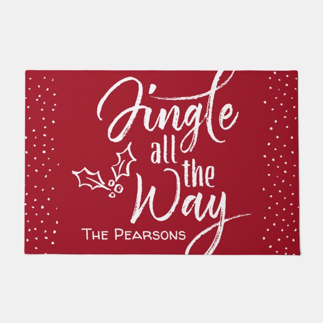 Felpudo Jingle All Way - Navidades personalizados (Anverso)
