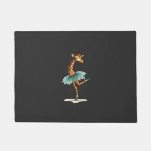 Felpudo Jirafa linda en tutú bailando como bailarina, gif